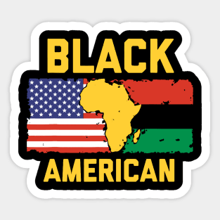 Black American Sticker